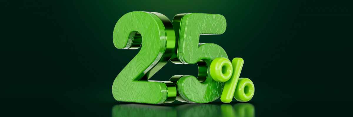 25% Rabatt